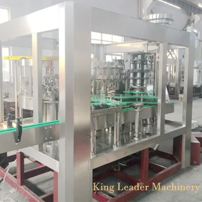 Full Automatic Glass Bottle Beer Wine Carbonated Drink Liquid Bottling Filling Machine with Crown Cover