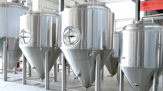 Stainless Steel 500L 1000L 2000L Conical Beer Fermentation Tank Jacketed Beer Fermenter Beer Brewing Fermenting Equipment